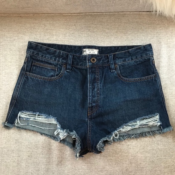 NWOT Free People Denim Cutoff Distressed Shorts - Picture 1 of 5